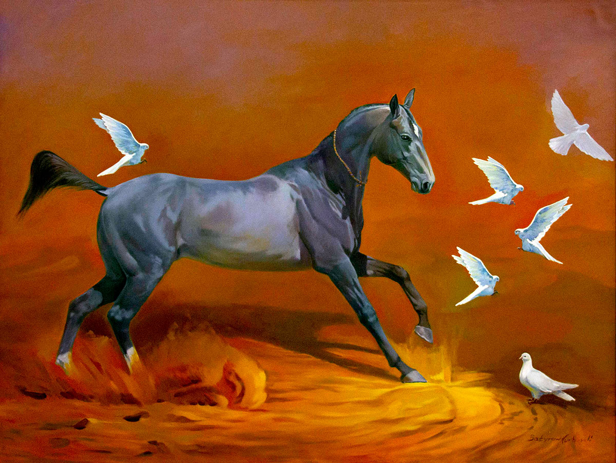 Главный герой выставки – ахалтекинский конь